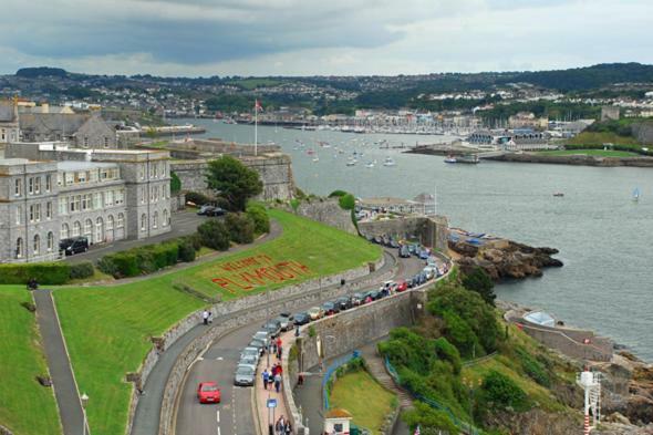Ferienwohnung Ocean Crescent Plymouth City Centre Penthouse Level Exterior foto